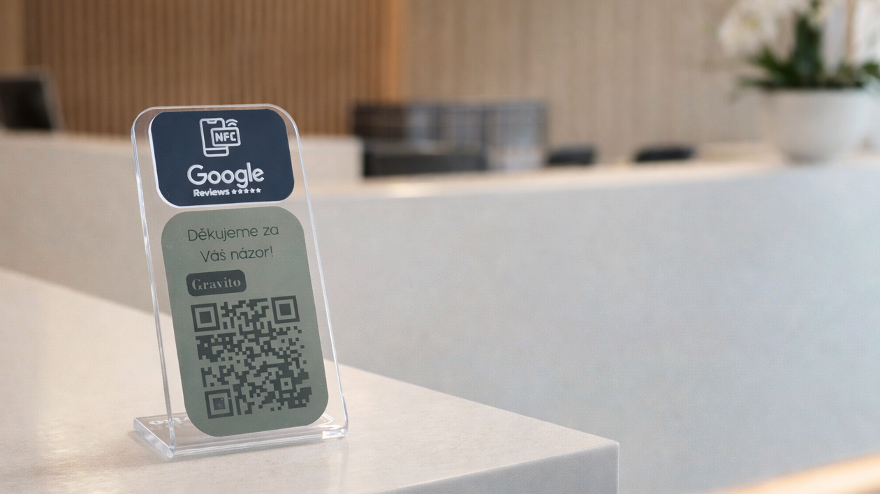 Stojánky – NFC/QR stojánek na recenze