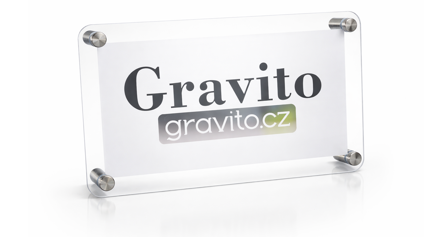 čirá gravírovaná plastová cedulka