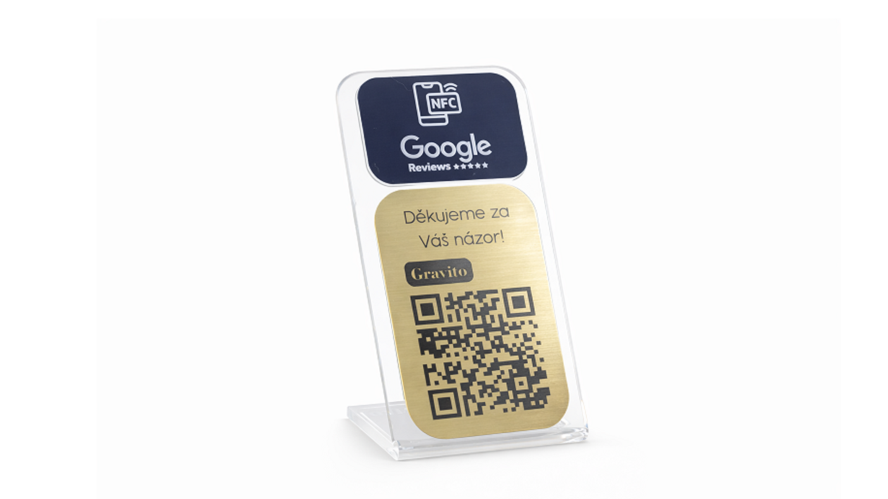 luxusní stojánek qr/nfc