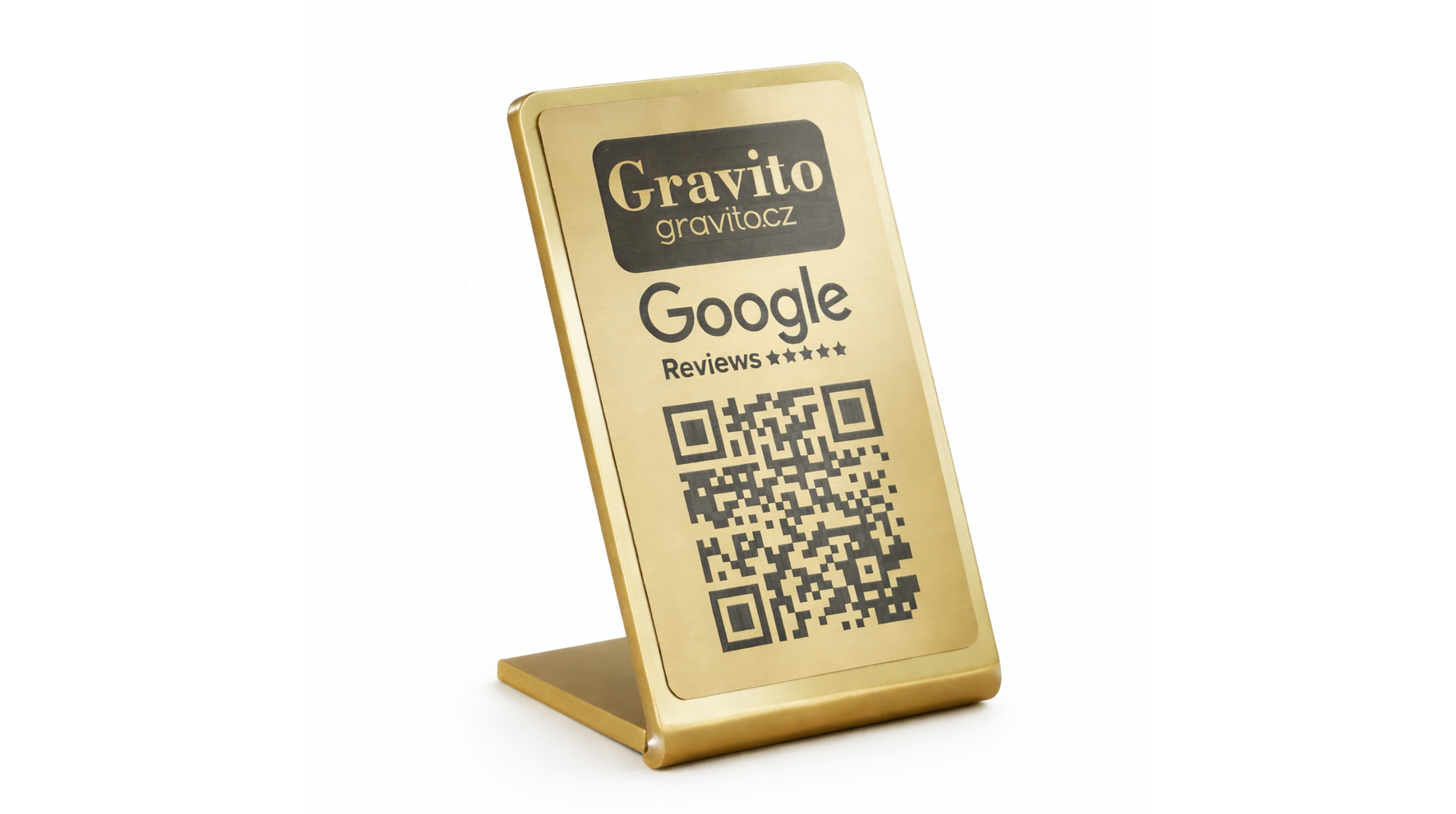 minimalistický QR stojánek